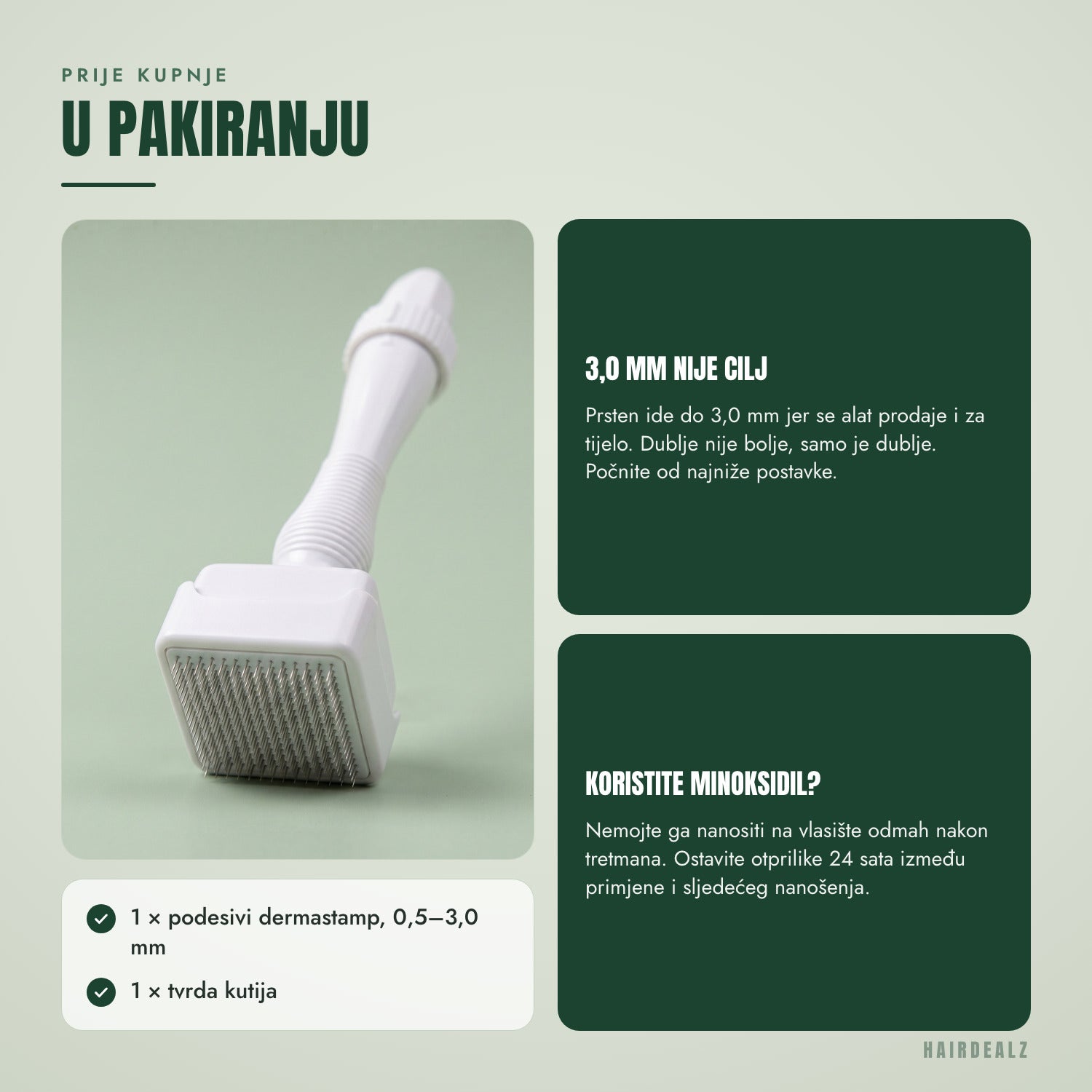 Prije kupnje — Sadržaj pakiranja
