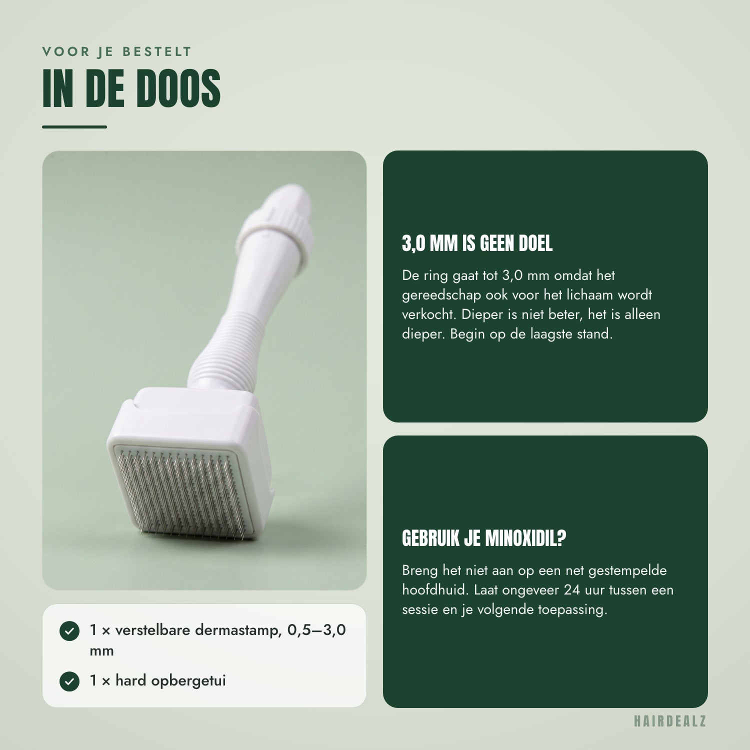 Voor je bestelt — In de doos