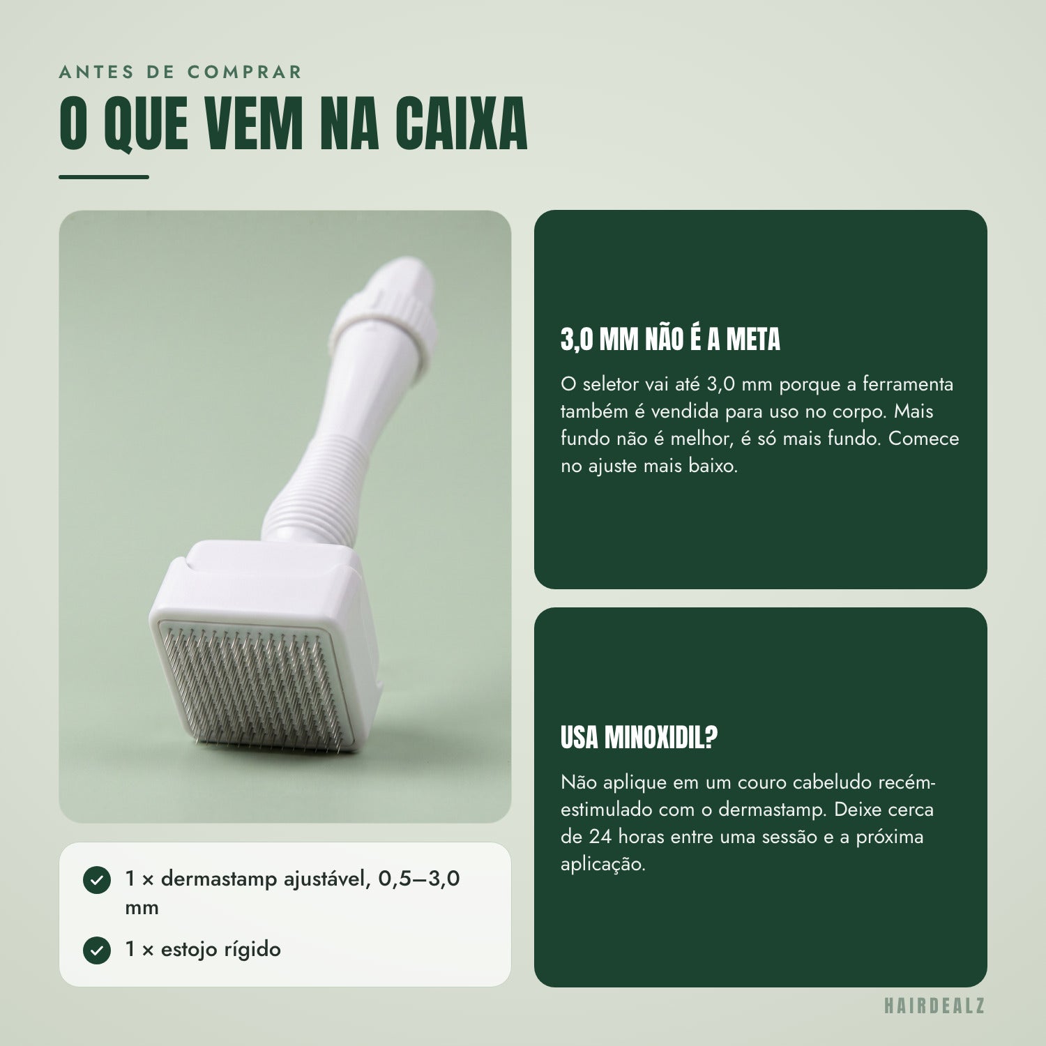 Antes de comprar — O que vem na caixa