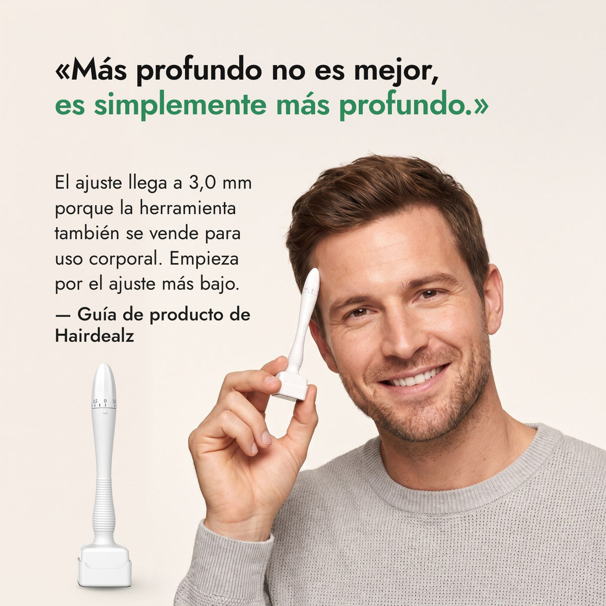 Más profundo no es mejor, es simplemente más profundo. — Guía de producto de Hairdealz