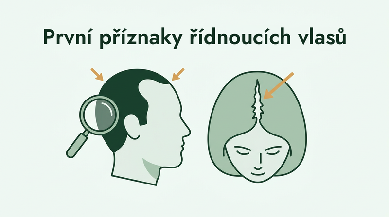 První příznaky řídnoucích vlasů u mužů a žen