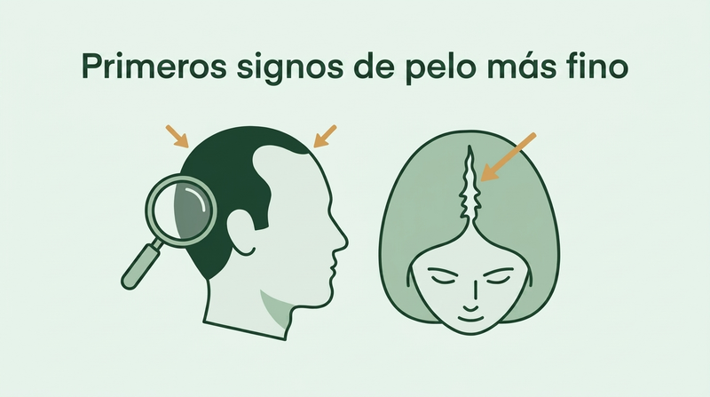 Primeras señales de cabello debilitado en hombres y mujeres