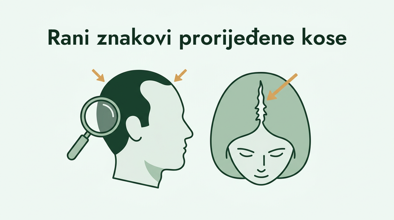 Rani znakovi prorijeđene kose kod muškaraca i žena