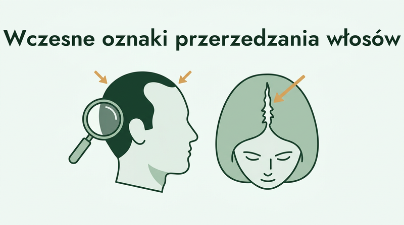 Pierwsze oznaki przerzedzających się włosów u kobiet i mężczyzn