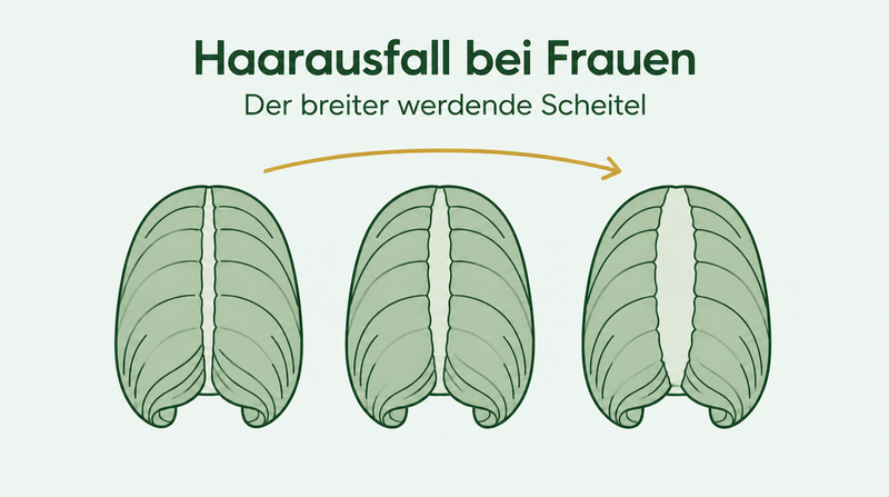 Weiblicher Haarausfall und der breiter werdende Scheitel