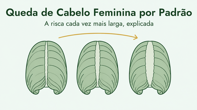 Queda de cabelo de padrão feminino e o alargamento do risco