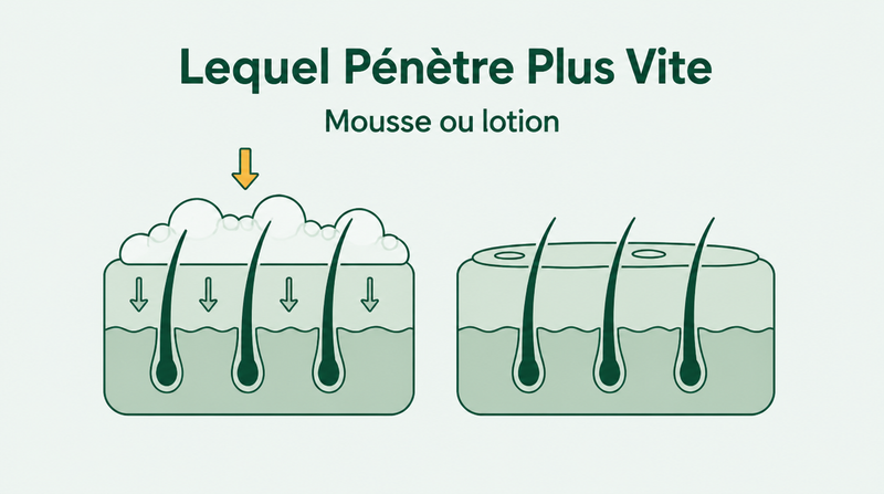 La mousse minoxidil s'absorbe-t-elle mieux que la lotion