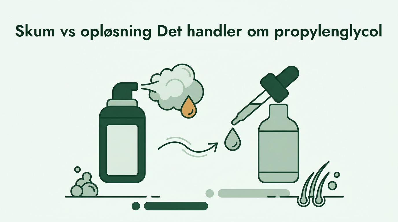 Minoxidil skum versus opløsning