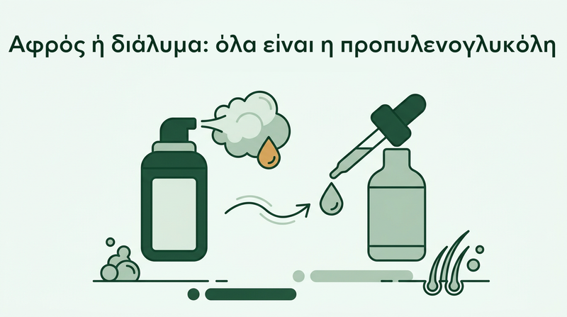 Αφρός εναντίον διαλύματος μινοξιδίλης