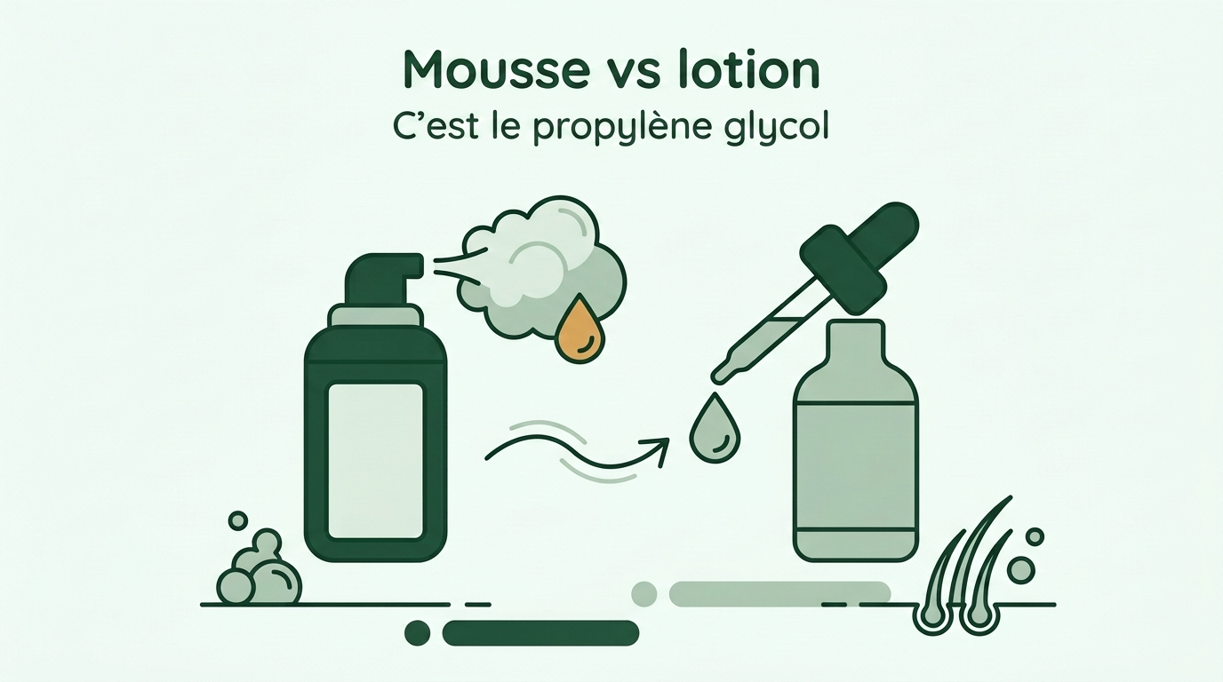 Minoxidil mousse versus lotion