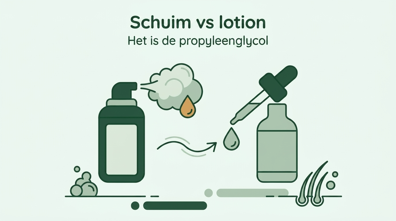 Minoxidil schuim versus lotion