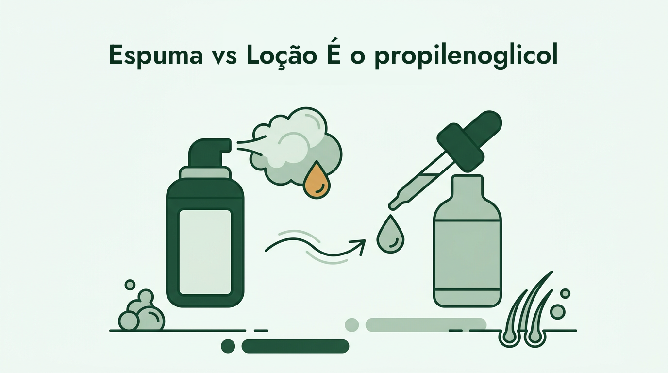 Espuma versus loção de minoxidil