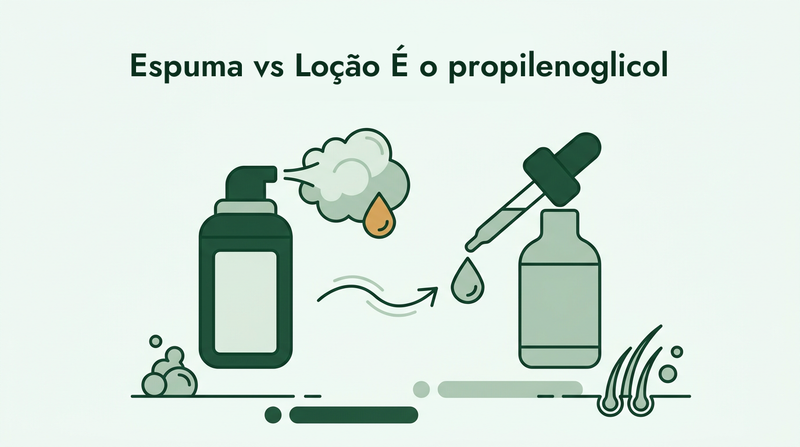 Espuma versus loção de minoxidil