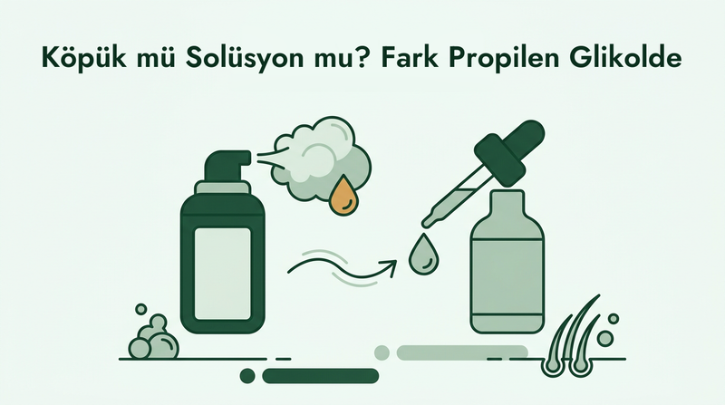 Minoksidil köpük ve solüsyon karşılaştırması