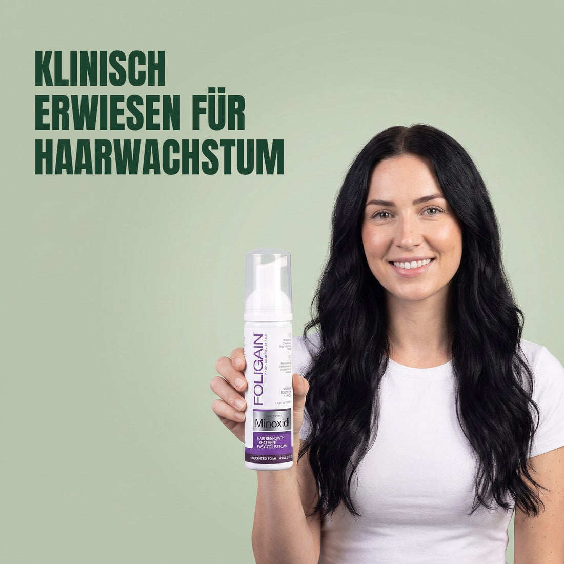 Foligain Minoxidil Foam 2% for Women - 12 Month Supply — product packaging on white background