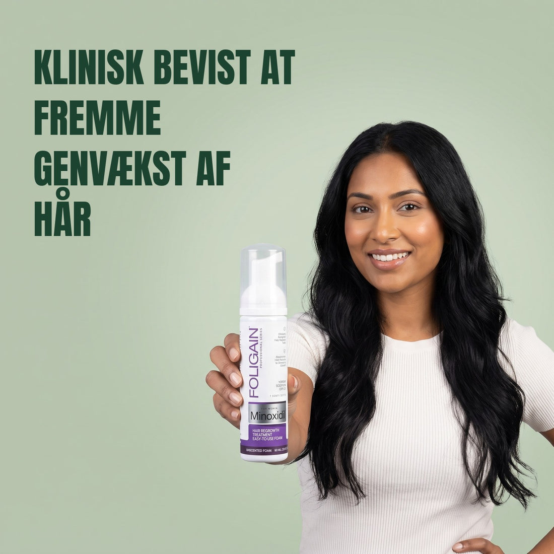 Foligain minoxidil-skum 2% til kvinder - 3 måneders forbrug