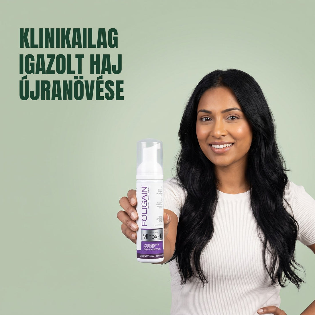 Foligain Minoxidil Foam 2% for Women - 3 Month Supply — product packaging on white background