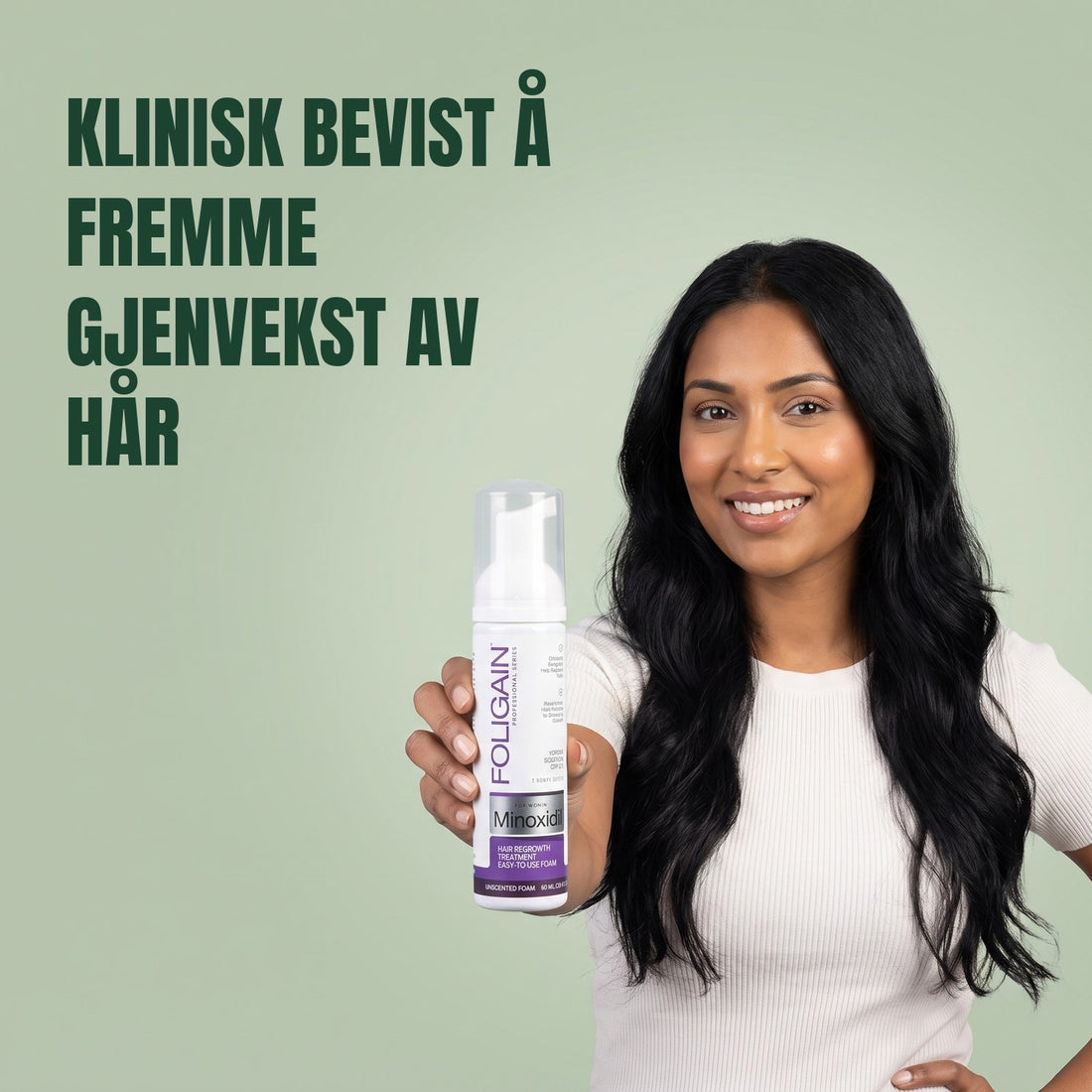 Foligain minoksidil-skum 2 % for kvinner – 3 måneders forbruk
