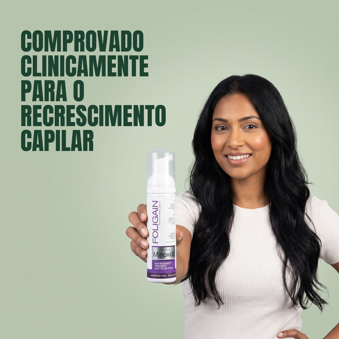 Espuma de Minoxidil Foligain 2% para Mulher - Fornecimento para 3 Meses