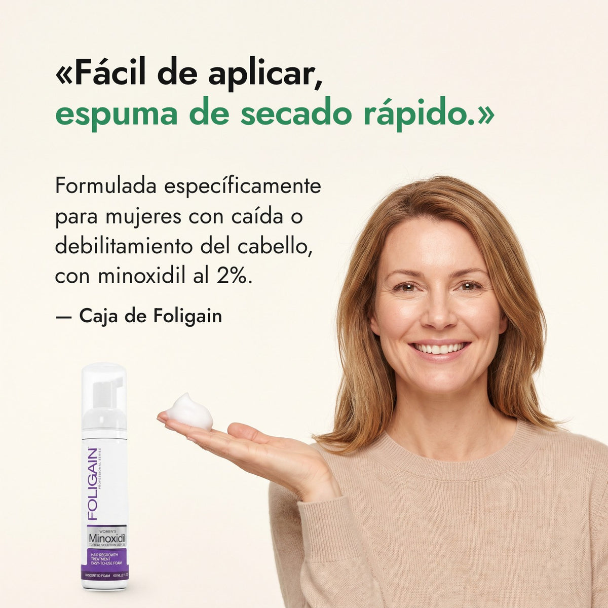 Fácil de aplicar, espuma de secado rápido. — Caja de Foligain