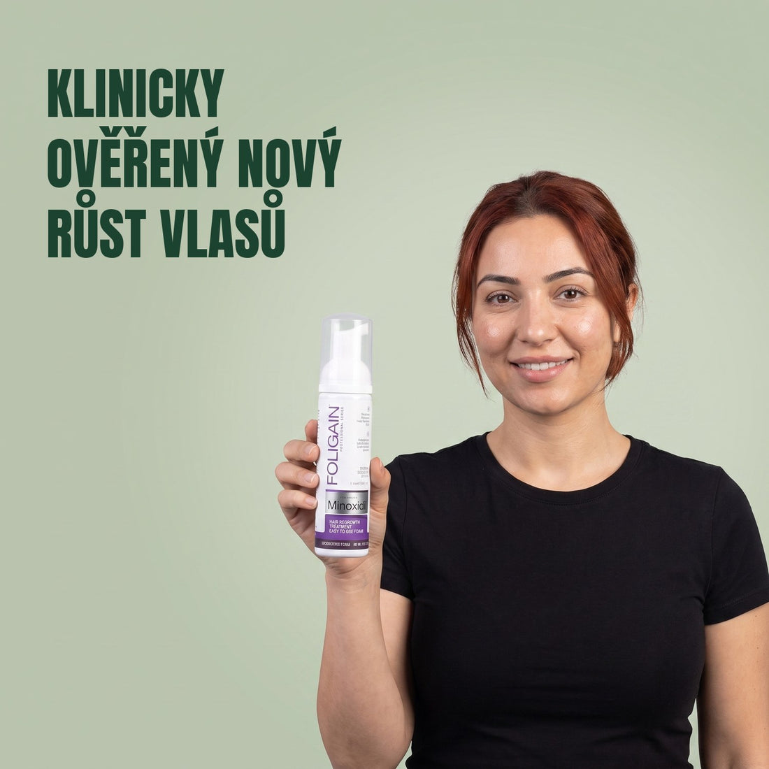 Foligain Minoxidil pěna 2 % pro ženy - zásoba na 6 měsíců — obal produktu na bílém pozadí