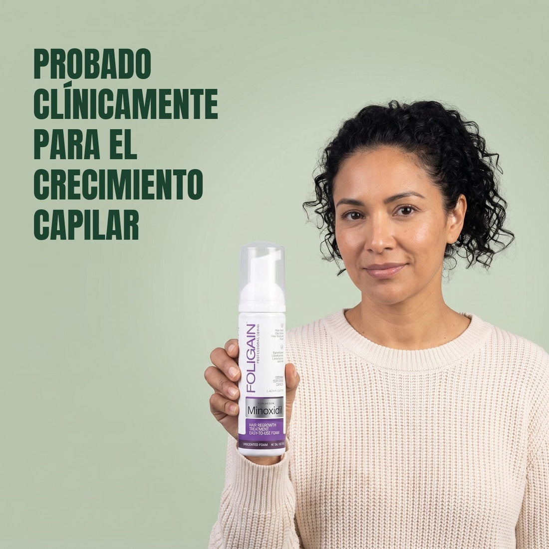 Foligain Minoxidil Foam 2% for Women - 9 Month Supply — product packaging on white background