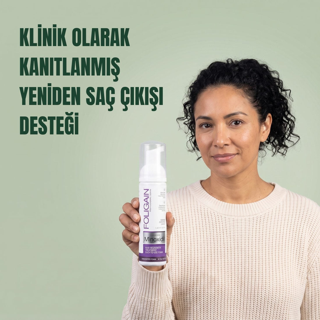 Foligain Minoxidil Foam 2% for Women - 9 Month Supply — product packaging on white background