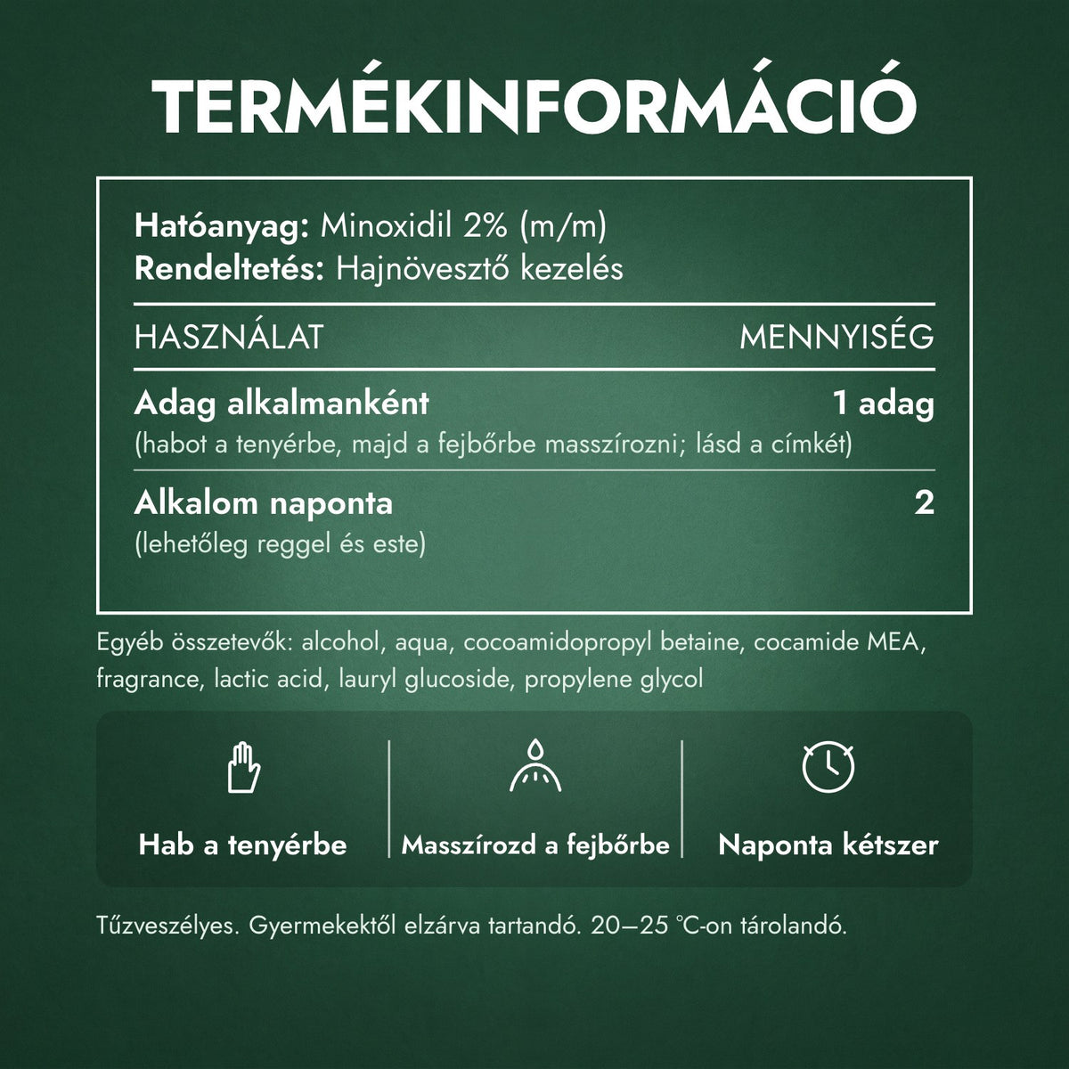 Termékinformáció: Foligain Minoxidil 2% hab nőknek