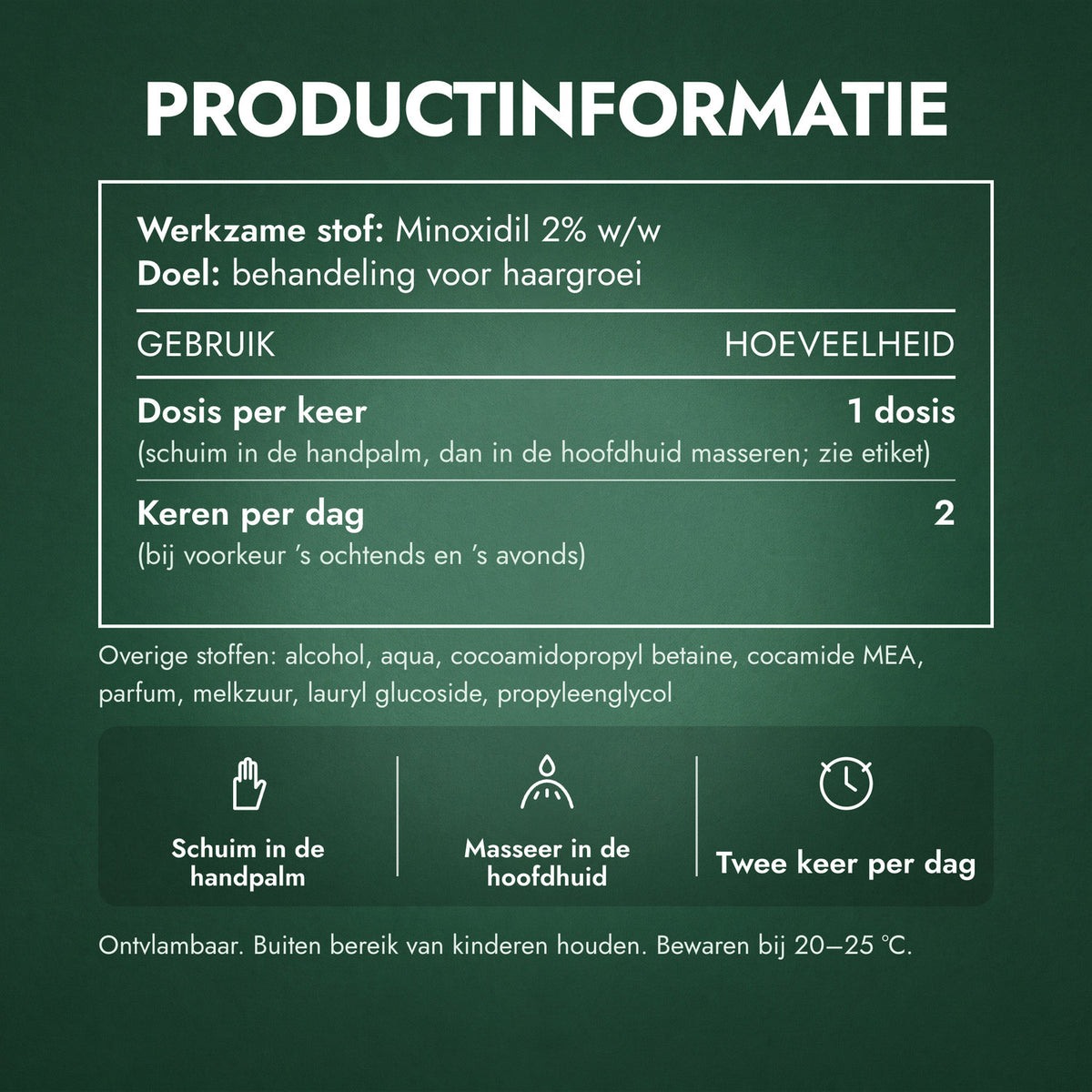 Productinformatie: Foligain Minoxidil 2% schuim voor vrouwen