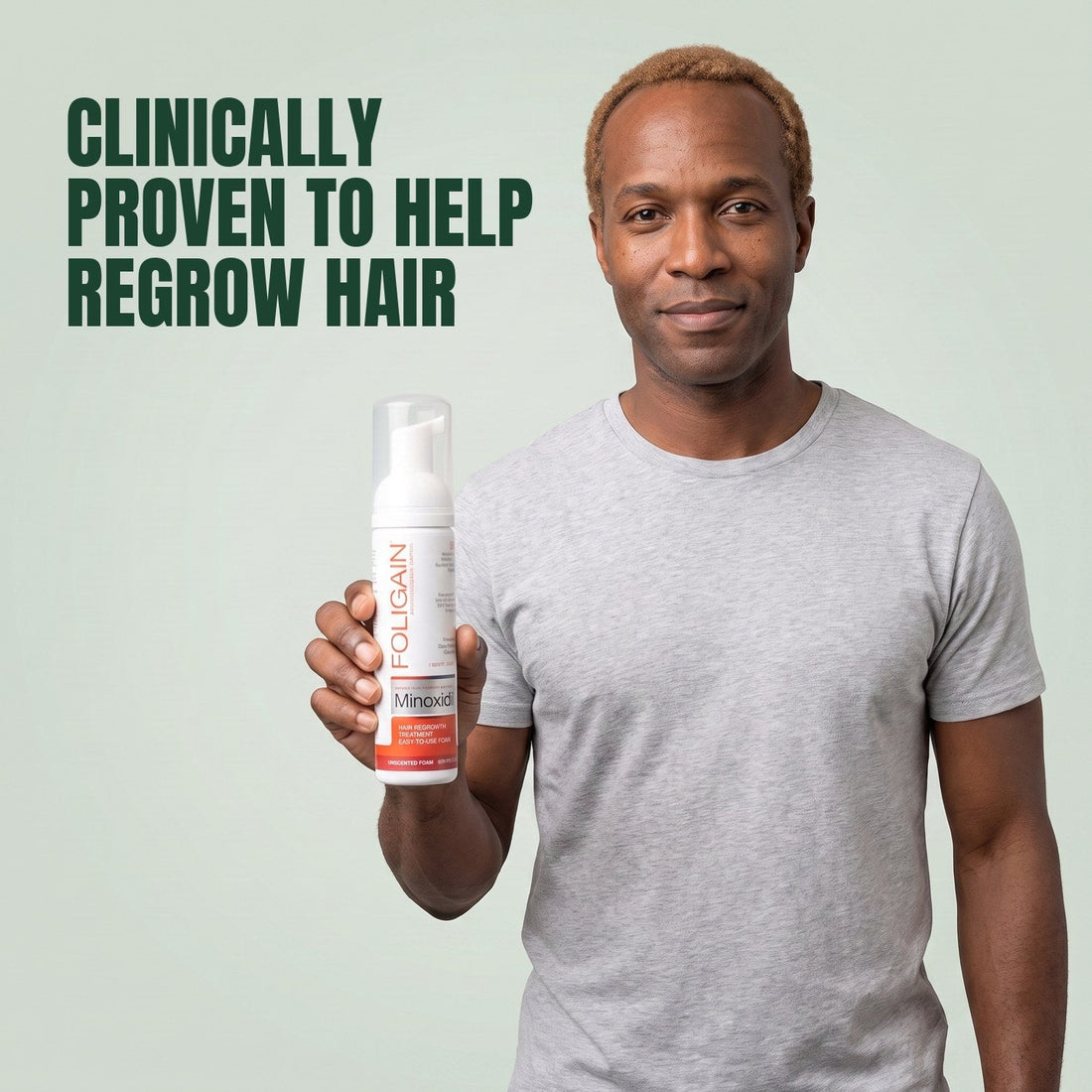 Foligain Minoxidil Foam 5% for Men - 12 Month Supply — product packaging on white background