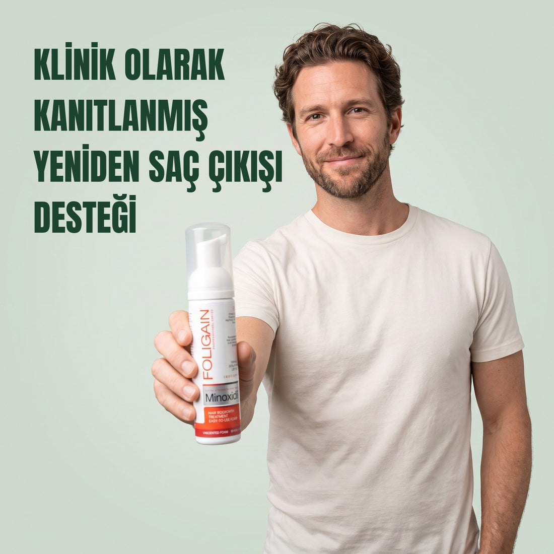 Foligain Minoksidil Köpük %5 Erkekler İçin - 3 Aylık Kullanım