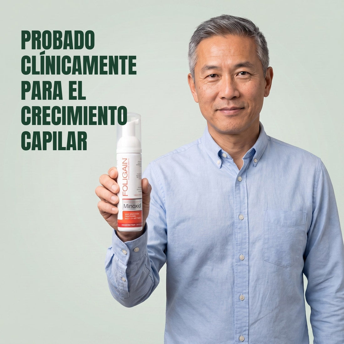 Foligain Minoxidil Foam 5% for Men - 6 Month Supply — product packaging on white background