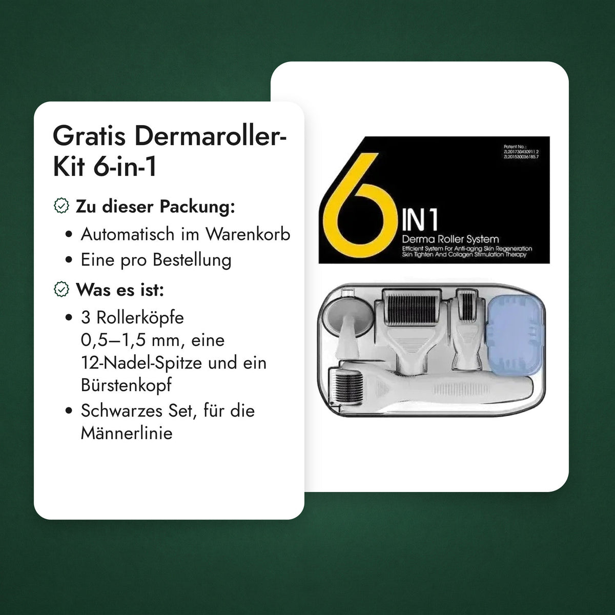 Gratis Dermaroller-Kit 6-in-1