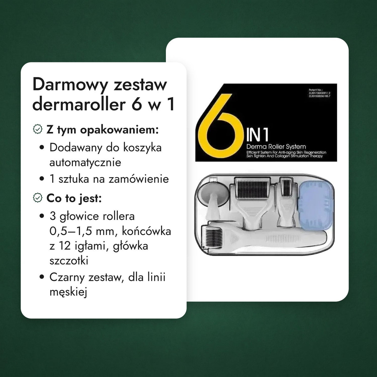 Darmowy zestaw dermaroller 6 w 1