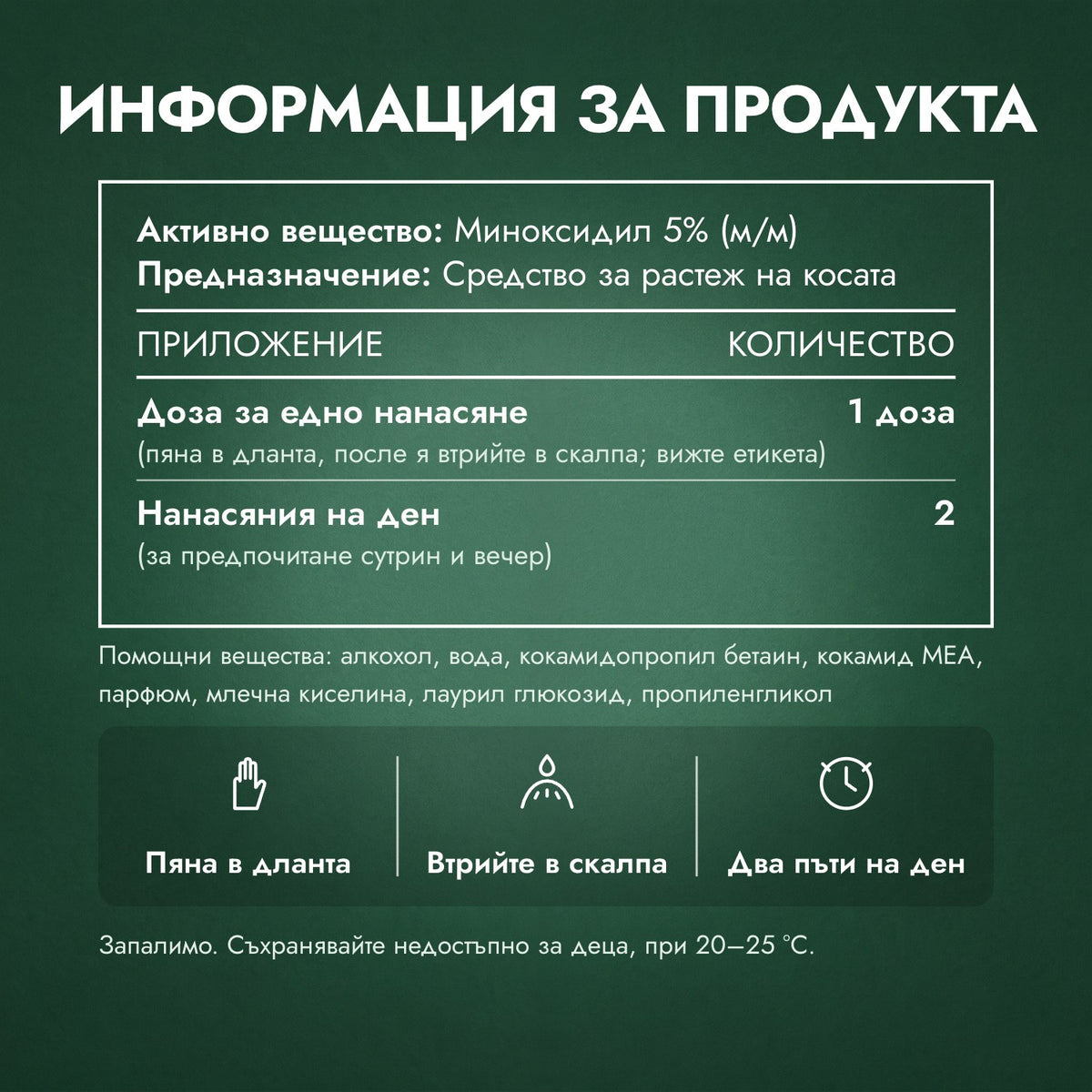 Информация за продукта: Foligain пяна с миноксидил 5% за мъже