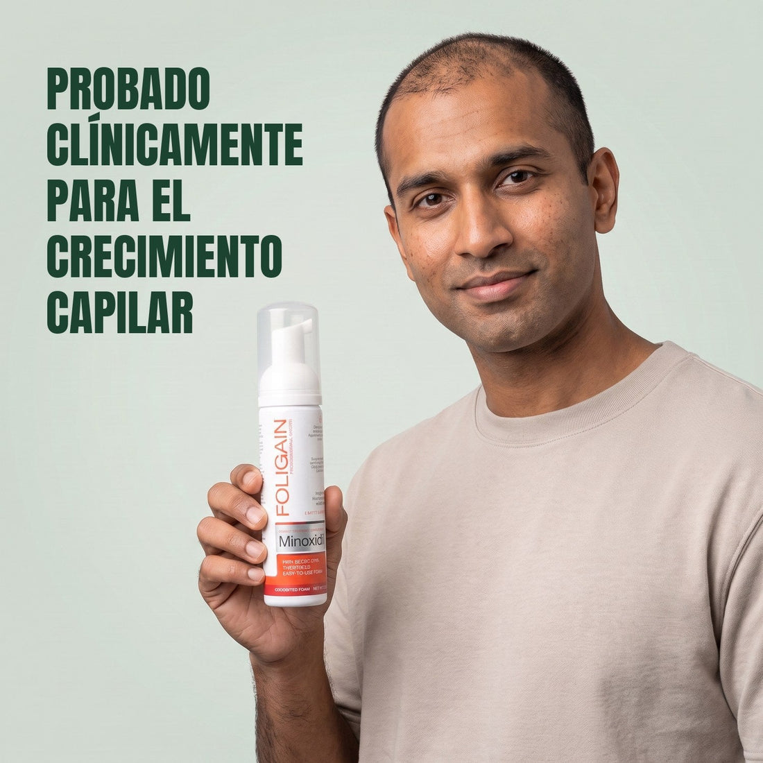Foligain Minoxidil Foam 5% for Men - 9 Month Supply — product packaging on white background
