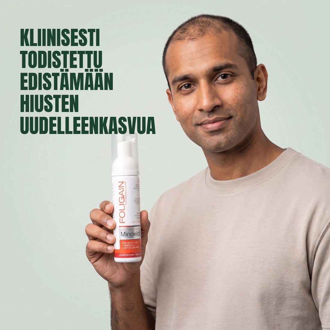 Foligain Minoxidil Foam 5% for Men - 9 Month Supply — product packaging on white background