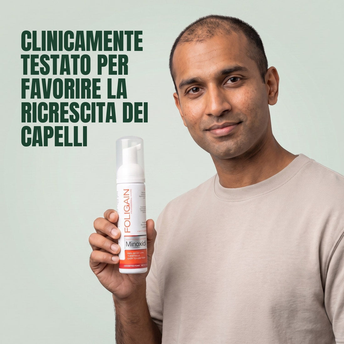 Foligain Minoxidil Foam 5% for Men - 9 Month Supply — product packaging on white background