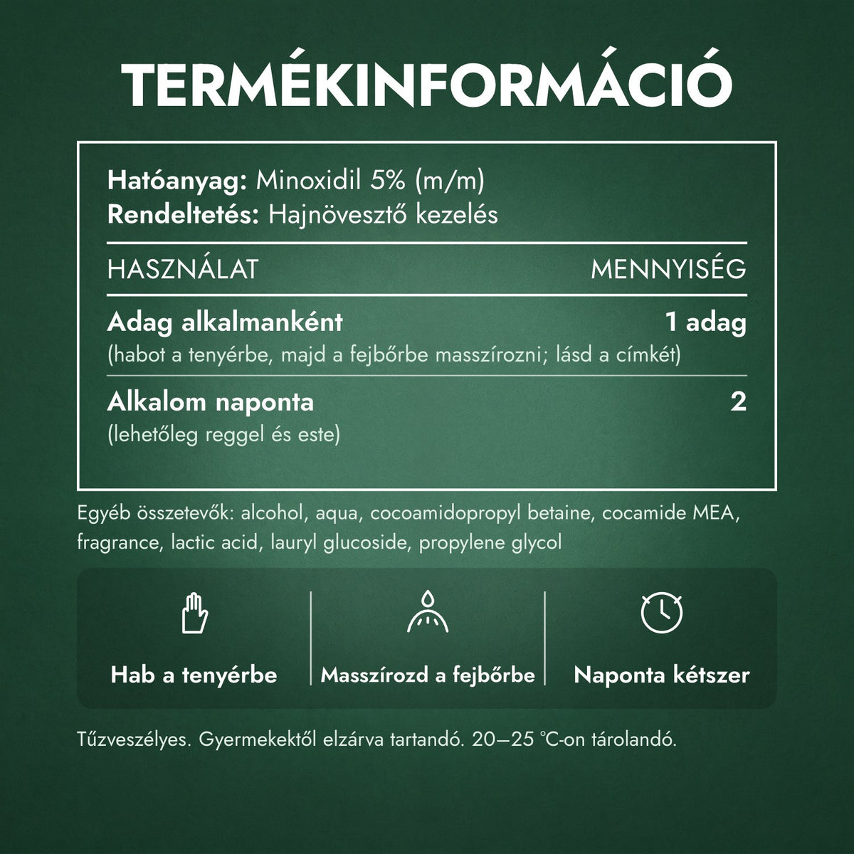 Termékinformáció: Foligain Minoxidil 5% hab férfiaknak