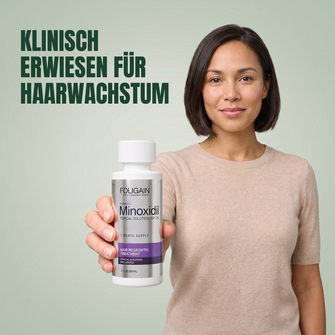 Foligain Minoxidil Lotion 2% for Women - 12 Month Supply — product packaging on white background