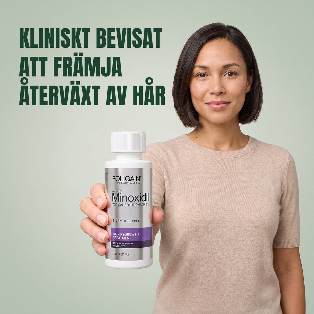 Foligain Minoxidil Lotion 2% for Women - 12 Month Supply — product packaging on white background