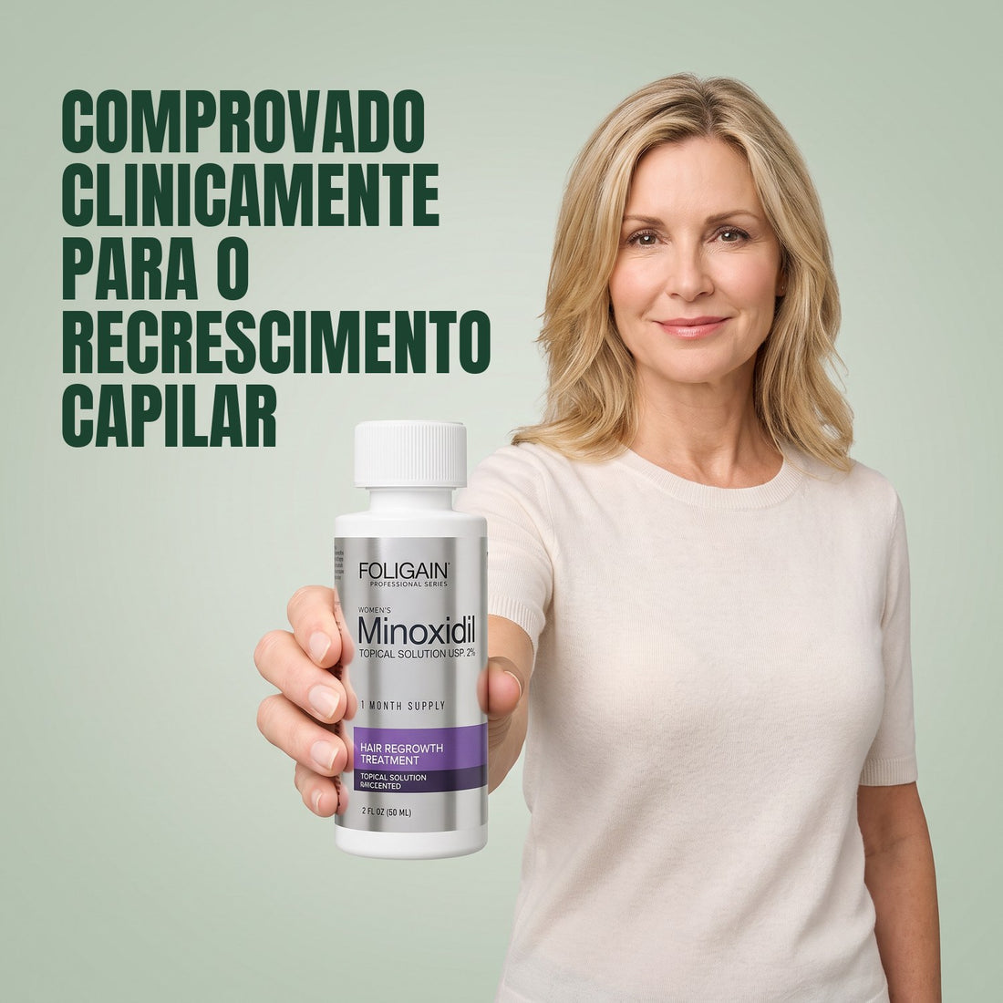 Foligain Loção de Minoxidil 2% para Mulher