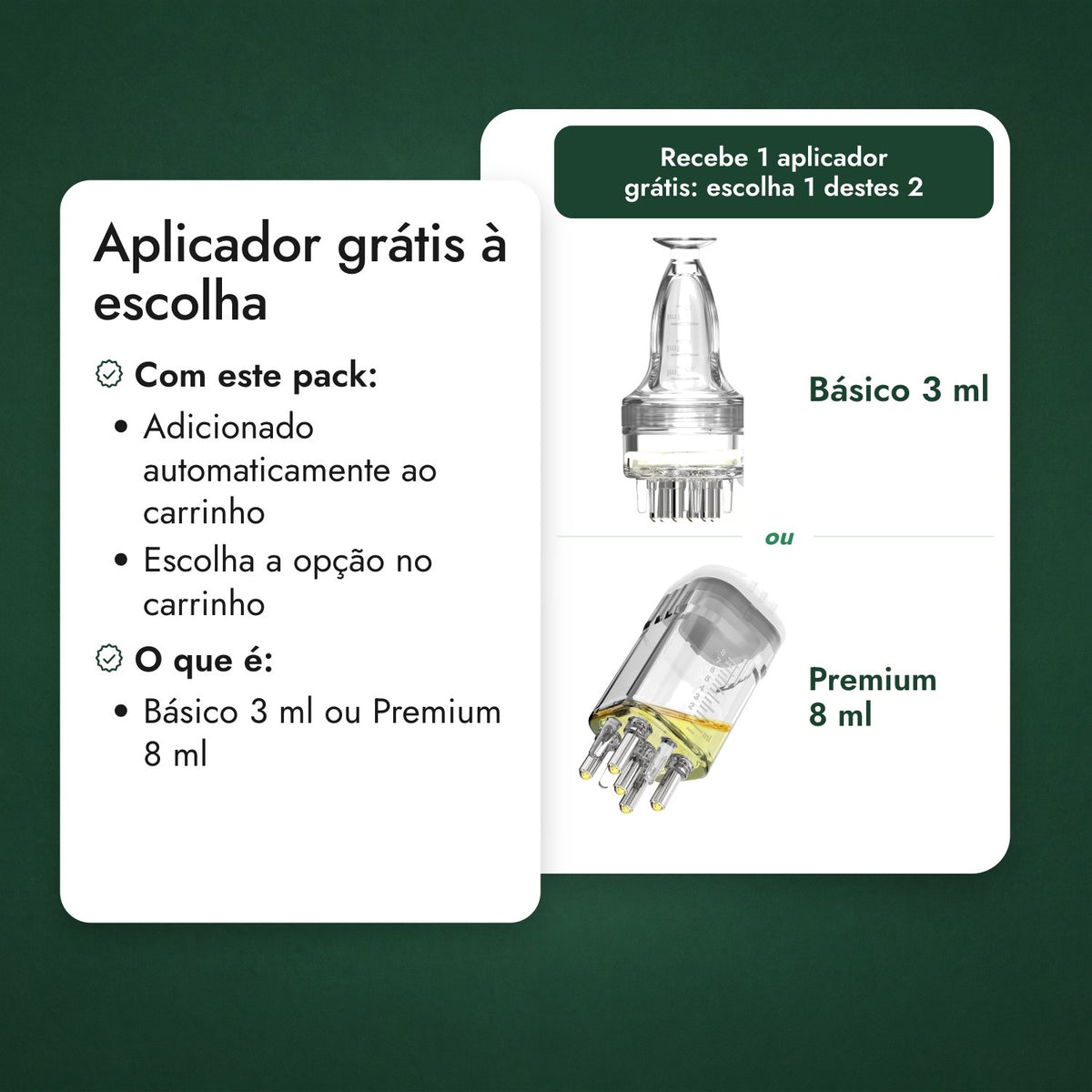 Aplicador grátis à escolha