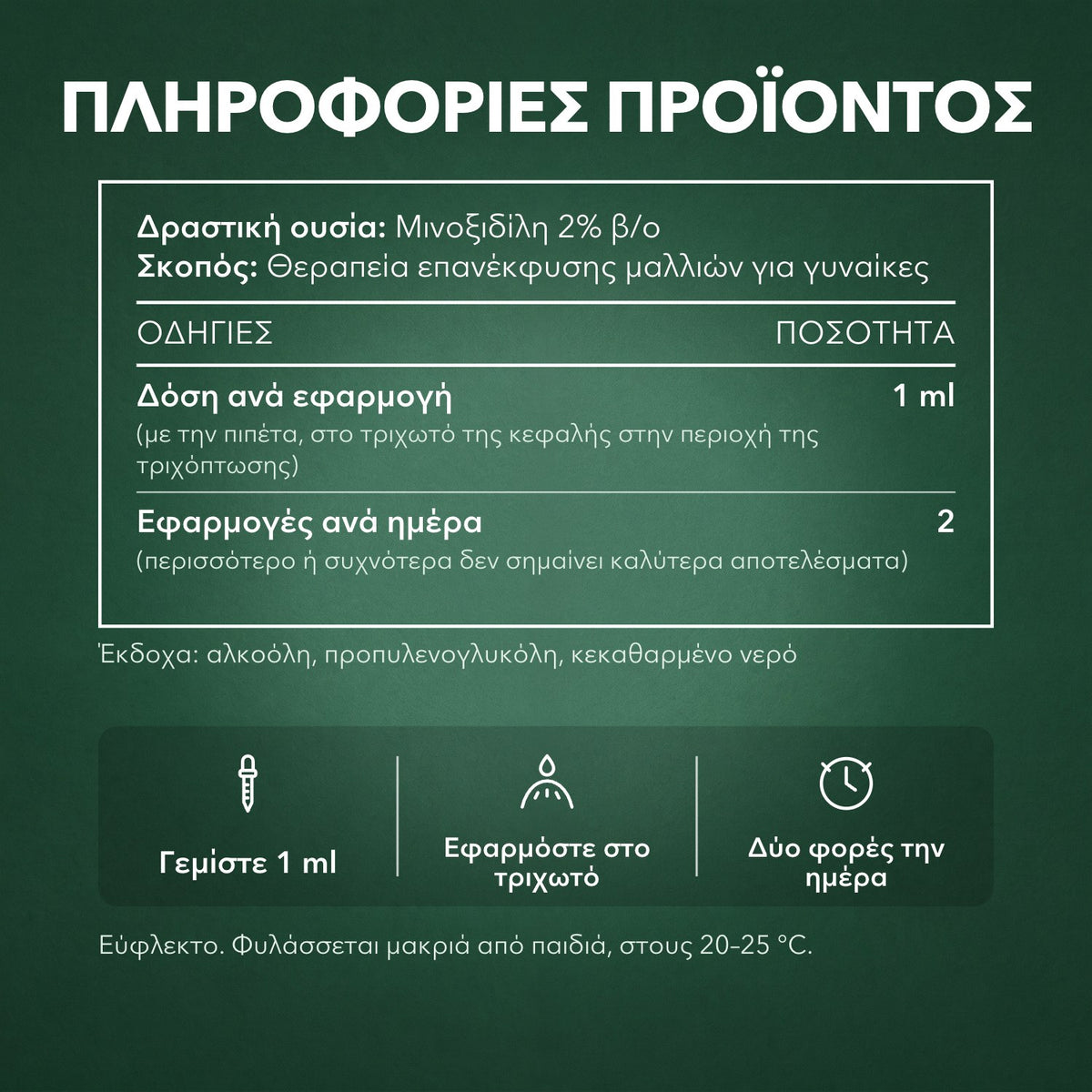 Πληροφορίες προϊόντος: Foligain μινοξιδίλη 2% για γυναίκες