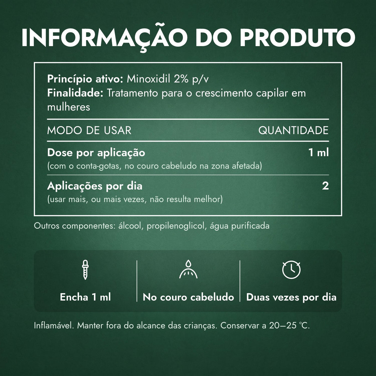 Informação do produto: Foligain Minoxidil 2% para Mulher