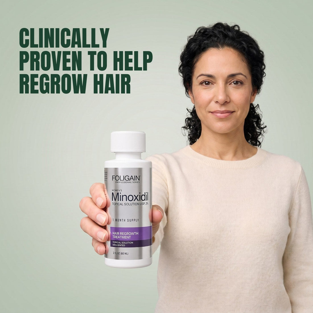Foligain Minoxidil Lotion 2% for Women - 6 Month Supply — product packaging on white background