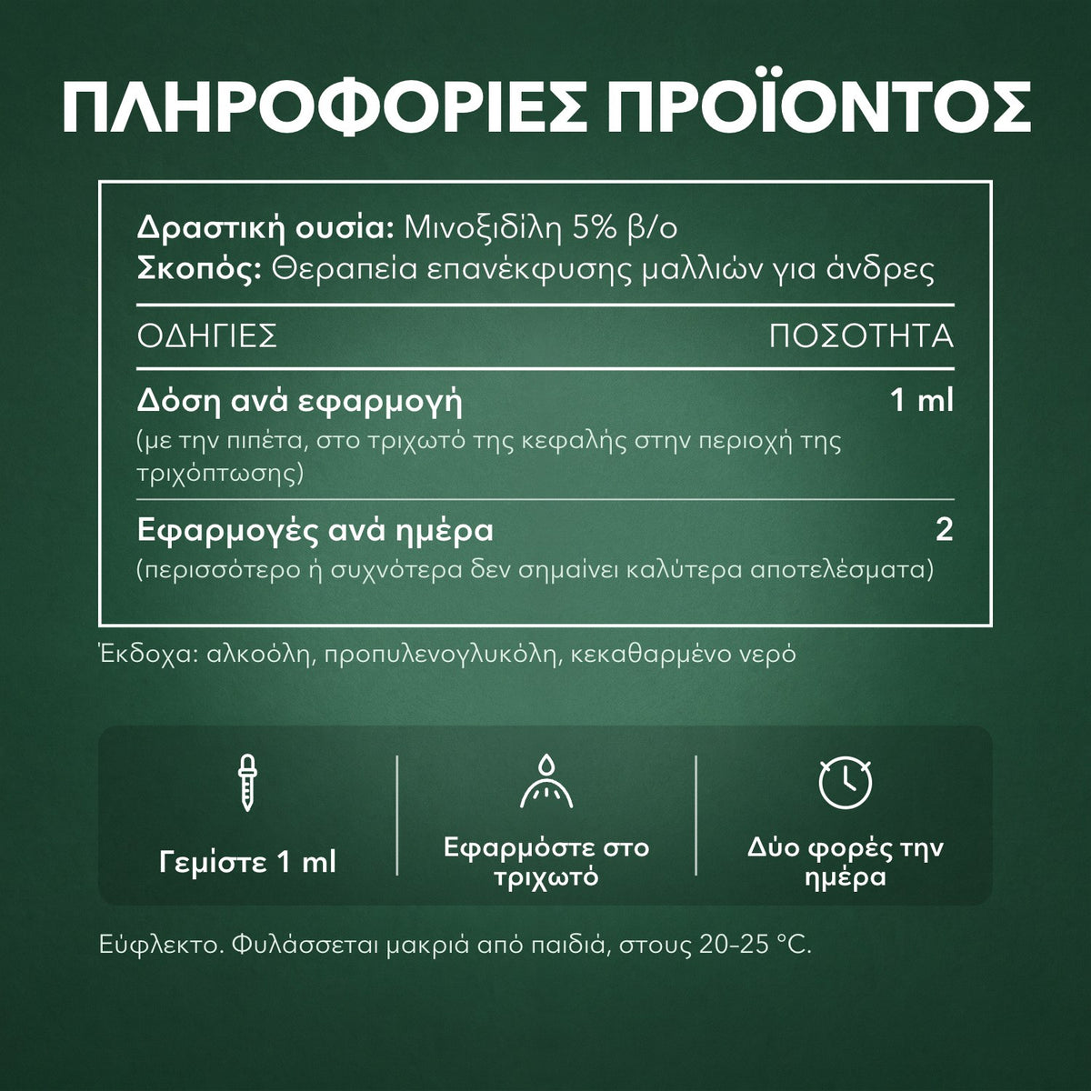 Πληροφορίες προϊόντος: Foligain μινοξιδίλη 5% για άνδρες