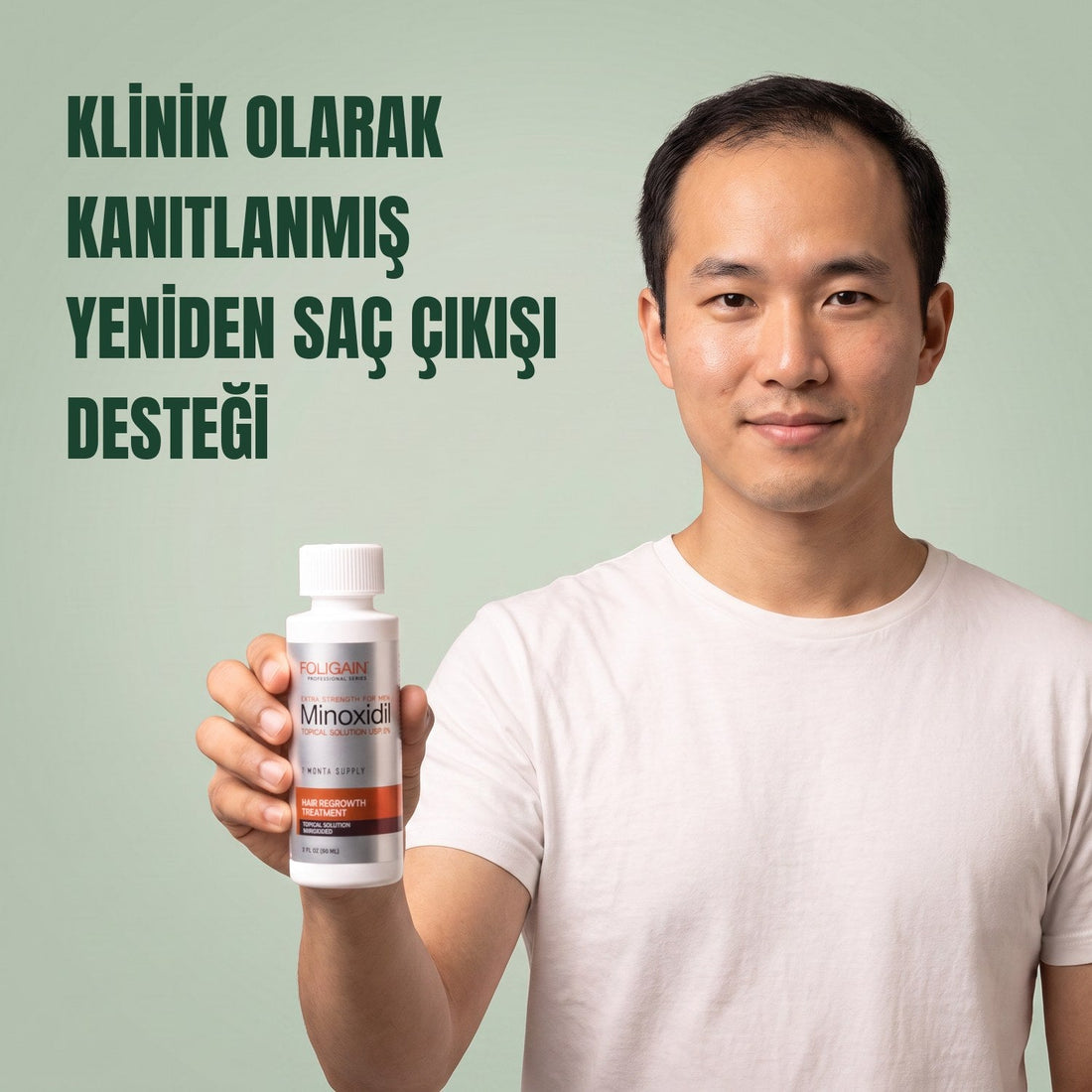 Foligain Minoxidil Lotion 5% for Men - 6 Month Supply — product packaging on white background