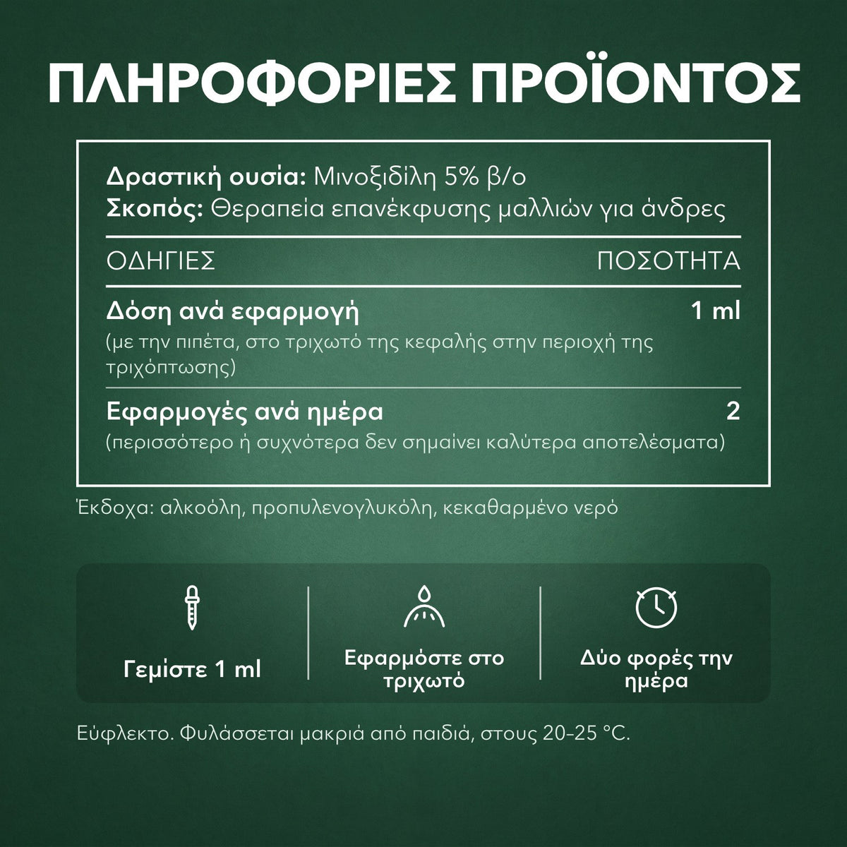 Πληροφορίες προϊόντος: Foligain μινοξιδίλη 5% για άνδρες