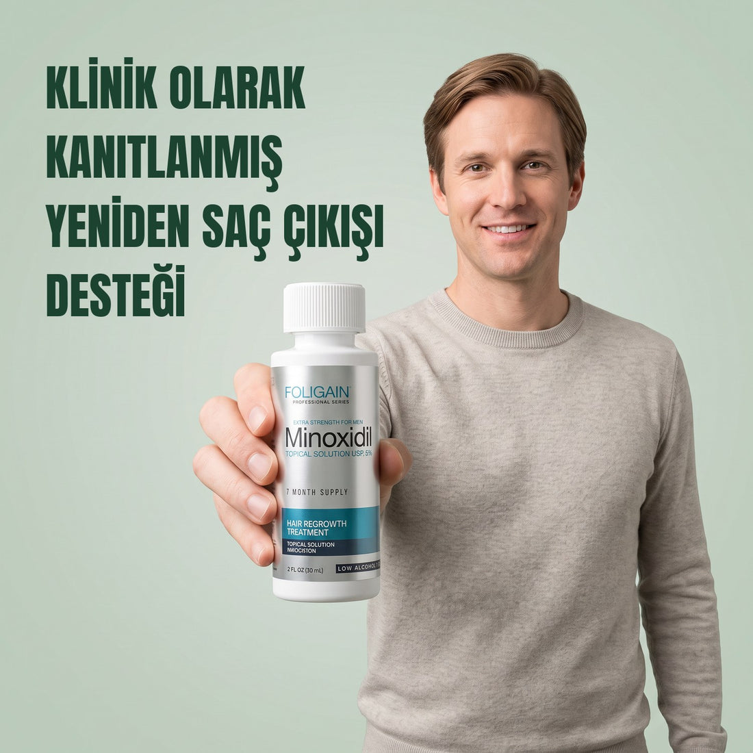 Foligain Minoksidil Solüsyon %5 Erkekler İçin - Hassas Cilt